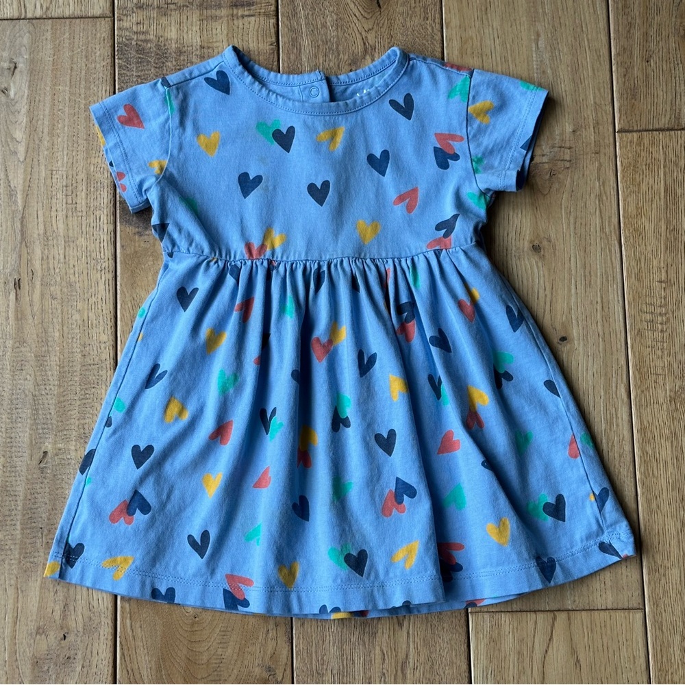 Primary Baby Dress In Rainbow Confetti Hearts size 18-24 Months